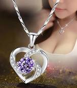 Purple cubic zirconia pendants