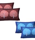 multicolor Cotton Multicolor Pillow Covers 2 Sets (4 Pieces)