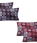 multicolor Cotton Multicolor Pillow Covers 2 Sets (4 Pieces)