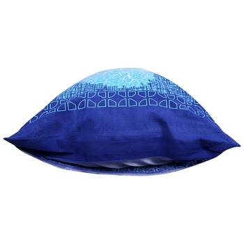 blue Cotton Printed Pillow Covers 3 Sets (6 Pieces) 2
