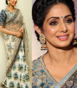 Multi Color Embroidery Work Net Silk Bollywood Saree With Blouse