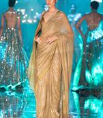 Golden Sequence Work Georgette Bollywood Saree With Blouse