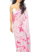 Pink Digital Print Sequence Work Georgette  Bollywood Saree With Blouse