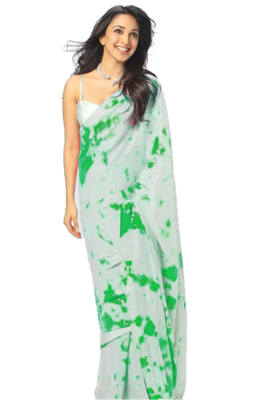 GreenDigital Print Sequence Work Georgette  Bollywood Saree With Blouse 1
