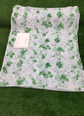 GreenDigital Print Sequence Work Georgette  Bollywood Saree With Blouse 2