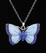 Blue cubic zirconia pendants