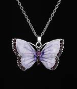 Purple cubic zirconia pendants