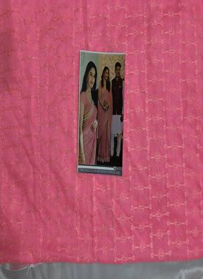 Pink Embroidered Work Georgette Bollywood Saree With Blouse 4