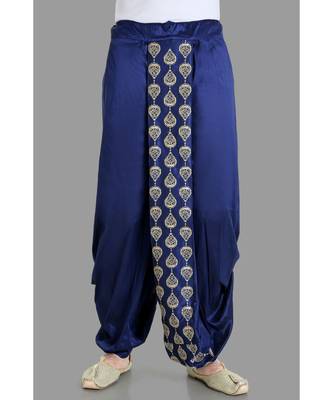 blue  dupion dhoti 1