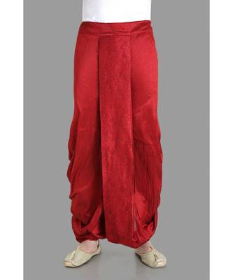 red  dupion dhoti 1