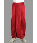 red  dupion dhoti