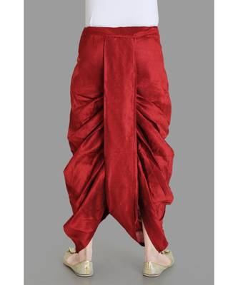 red  dupion dhoti 2