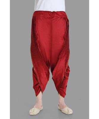 red  dupion dhoti 1