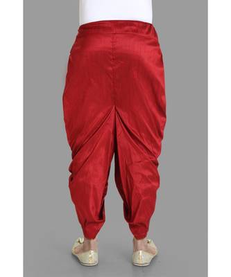 red  dupion dhoti 2