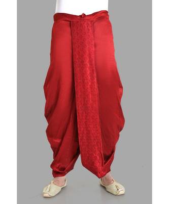 red  dupion dhoti 1