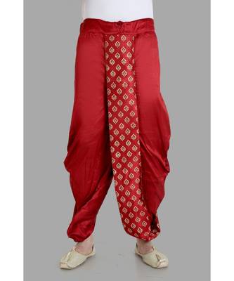 red  dupion dhoti 1