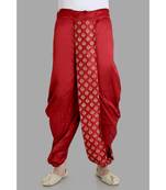 red  dupion dhoti