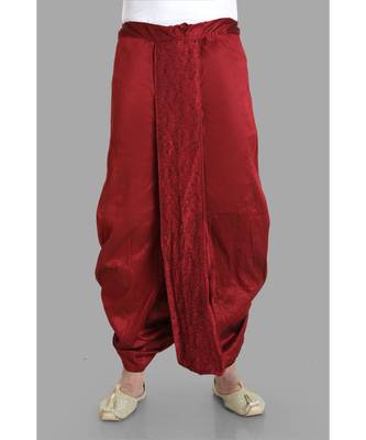 red  dupion dhoti 1