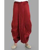 red  dupion dhoti