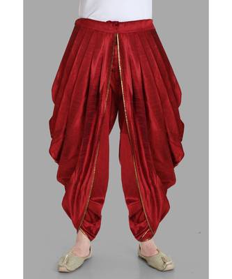 red  dupion dhoti 1
