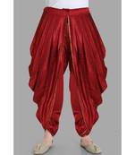 red  dupion dhoti