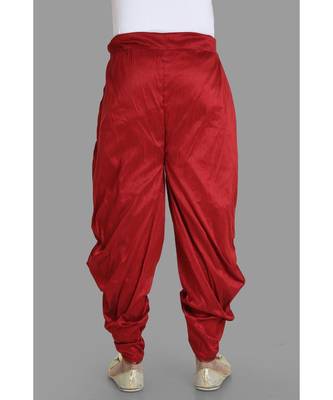 red  dupion dhoti 2