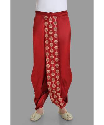 red  dupion dhoti 1