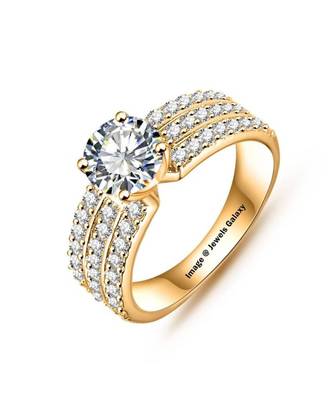 Gold Cubic Zirconia Rings 1
