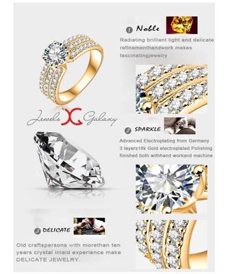Gold Cubic Zirconia Rings 2