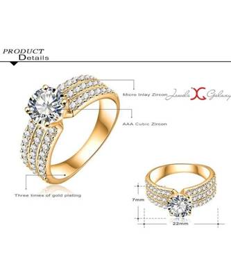 Gold Cubic Zirconia Rings 3