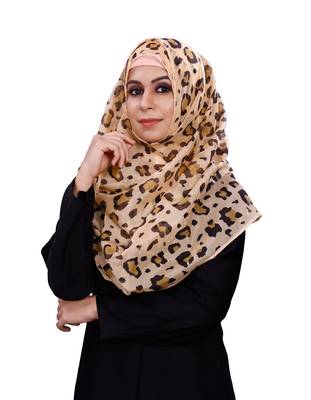 Women'S Daily Wear Printed Tibetian Silk Scarf Hijab 1