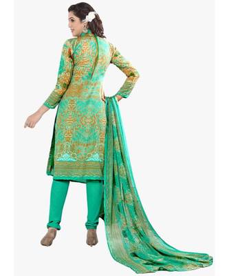 Multicolor Printed Synthetic Unstitched Salwar With Dupatta 3