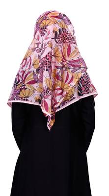 Women'S Floral Leaf Printed Tibetian Silk Scarf Hijab Dupatta 5