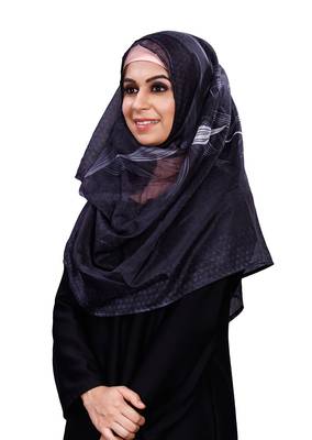 Women'S Leaf Printed Tibetian Silk Scarf Hijab Dupatta 2