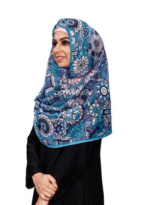 Floral Printed Soft Silk Scarf Hijab For Women 2