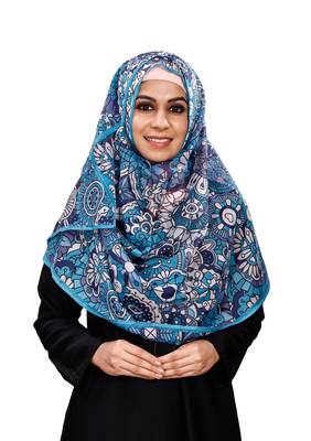 Floral Printed Soft Silk Scarf Hijab For Women 3