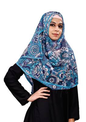 Floral Printed Soft Silk Scarf Hijab For Women 4