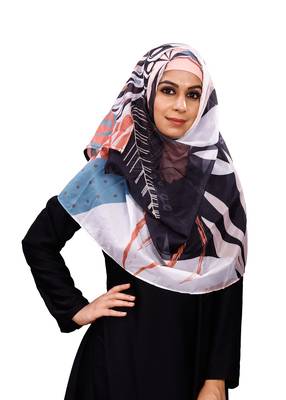 Women'S Floral Printed Soft Silk Scarf Hijab Dupatta 5