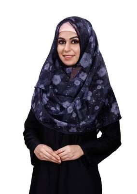 Women'S Daily Wear Printed Tibetian Silk Hijab 1