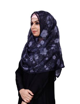 Women'S Daily Wear Printed Tibetian Silk Hijab 4