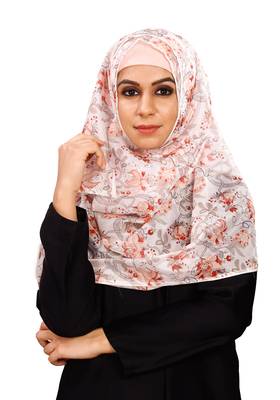 Women'S Free Size Floral Printed Tibetian Silk Scarf Hijab Dupatta 3