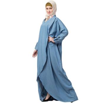 Loose Fit Denim Abaya 2