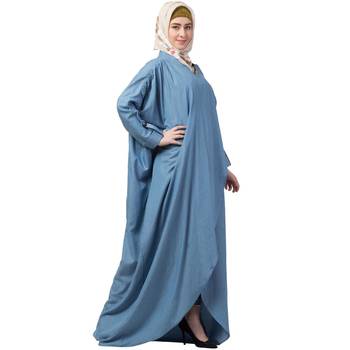 Loose Fit Denim Abaya 3