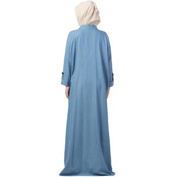 Loose Fit Denim Abaya 4