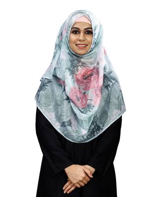 Floral Printed Soft Silk Scarf Hijab For Women 3