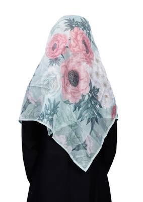 Floral Printed Soft Silk Scarf Hijab For Women 5