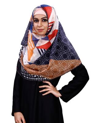 Printed Tibetian Silk Scarf Hijab Dupatta For Women 3