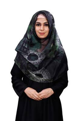 Women'S Tibetian Printed Silk Scarf Hijab Dupatta 2