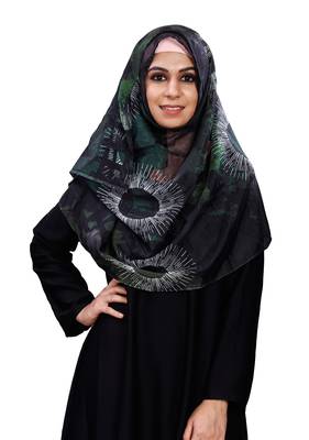 Women'S Tibetian Printed Silk Scarf Hijab Dupatta 3
