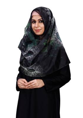 Women'S Tibetian Printed Silk Scarf Hijab Dupatta 4